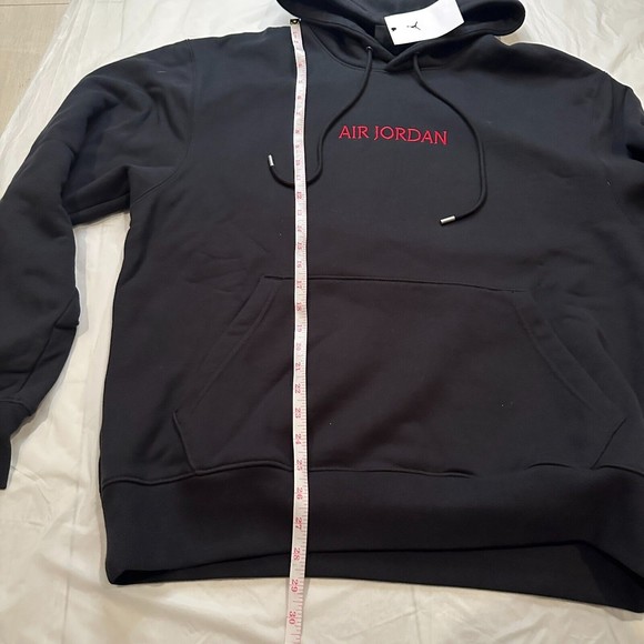 Nike Men's Air Jordan Pullover Cotton Hoodie Sportswear Black Size Large Sport - Picture 7 of 12